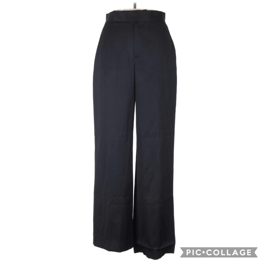 Linda Allard Ellen Tracy Wool High Rise Wide Leg Pants